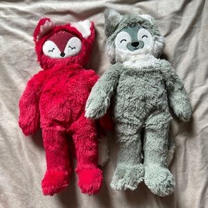 Slumberkins Big Feelings Fox and Sage Wolf Kin RARE
